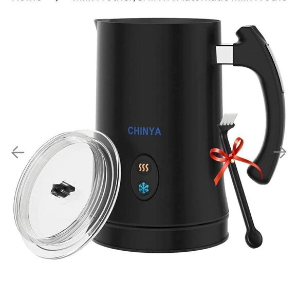 NEW Black Chinya Milk Frother Automatic Frothe Hot & Cold Functions Iced Coffee